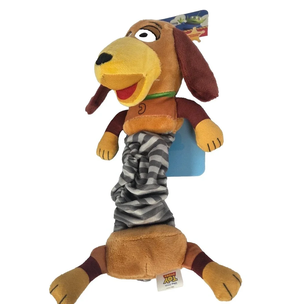 Disney Pixar Slinky Dog Toy Story Plush Dog Toy 10in Brown New Squeaker Stretch